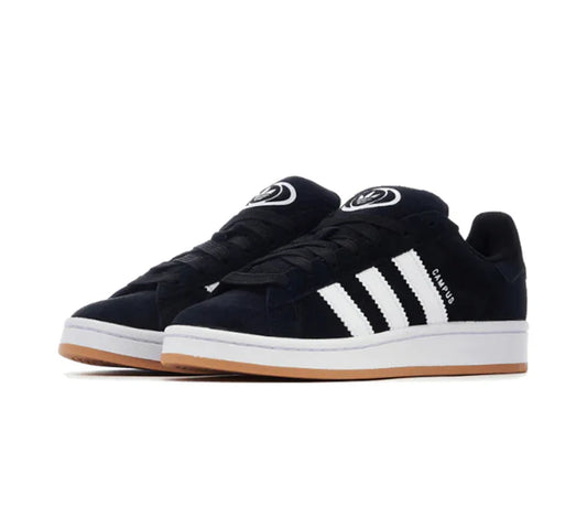 Adidas Campus 00s Júnior - Core Black (Sola Branca & Cordões Standard)