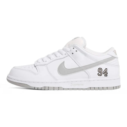 Nike SB Dunk Low Supreme 94 White Metallic Silver