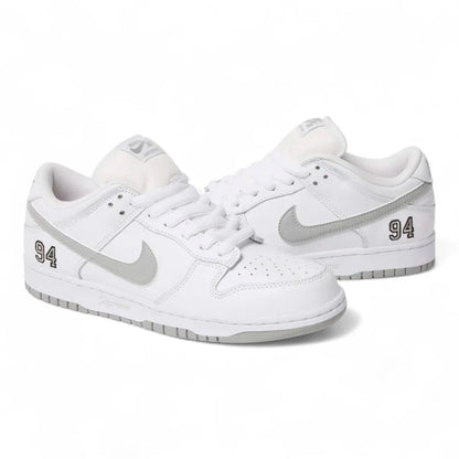 Nike SB Dunk Low Supreme 94 White Metallic Silver