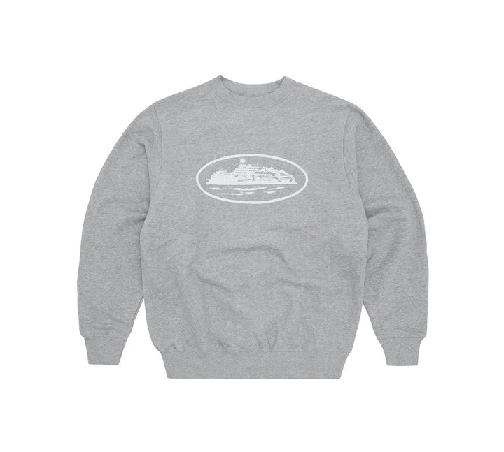 Corteiz OG Alcatraz Crewneck - Heather Grey