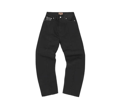 Corteiz C-Star Stitch-Down Denim Jeans - Triple Black