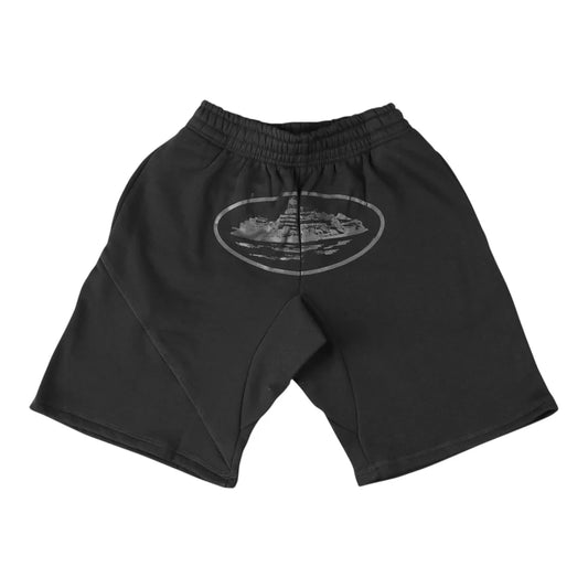 Corteiz Alcatraz Shorts - Triple Black